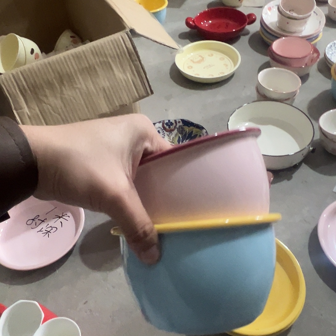 瓷米其林6寸混色汤碗2个