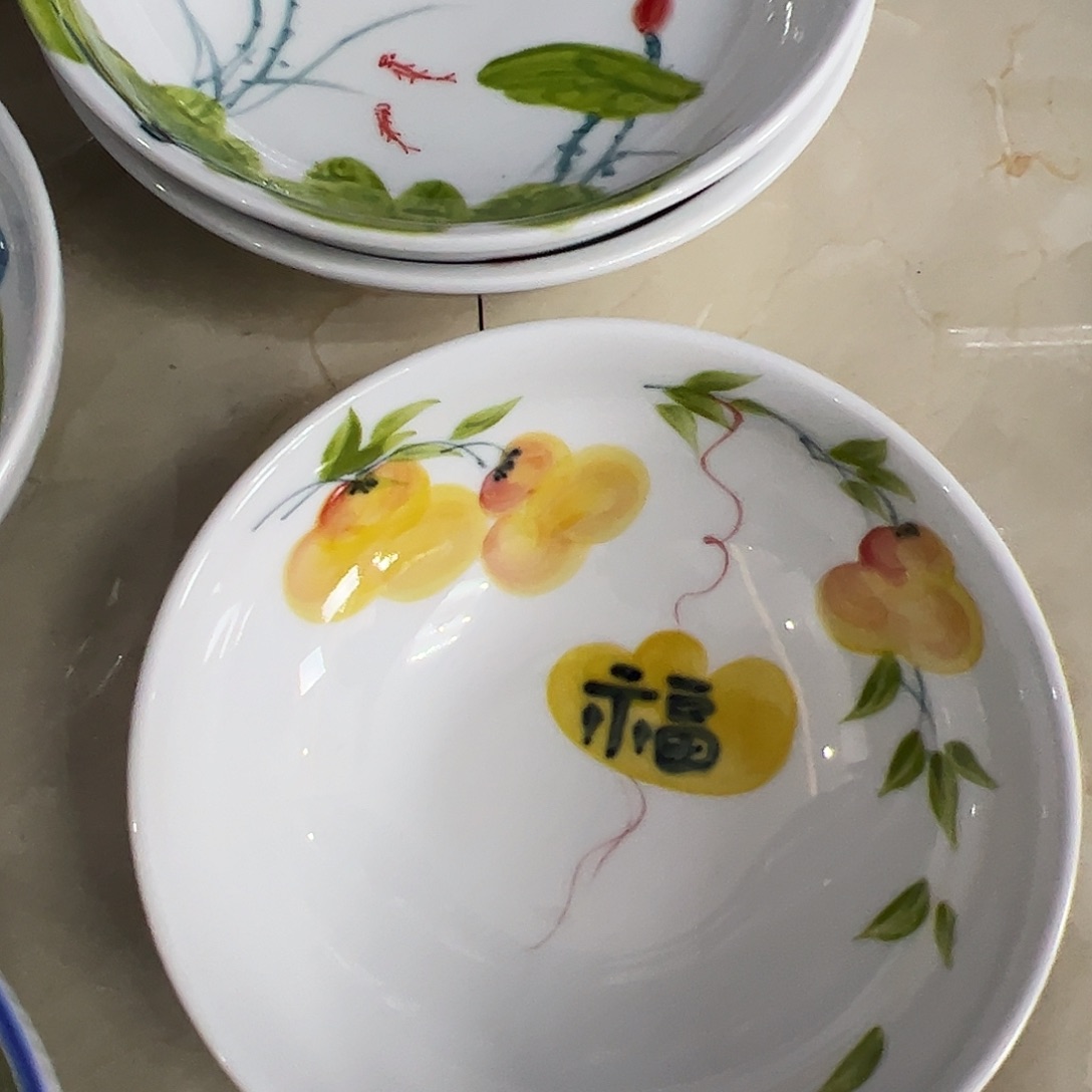 瓷片景德镇陶瓷手工手绘制作