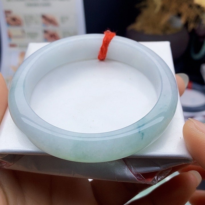 翡翠手镯未镶嵌缅甸天然翡翠A货57.6