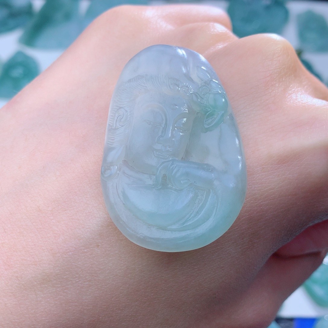 未镶嵌定制翡翠观音头