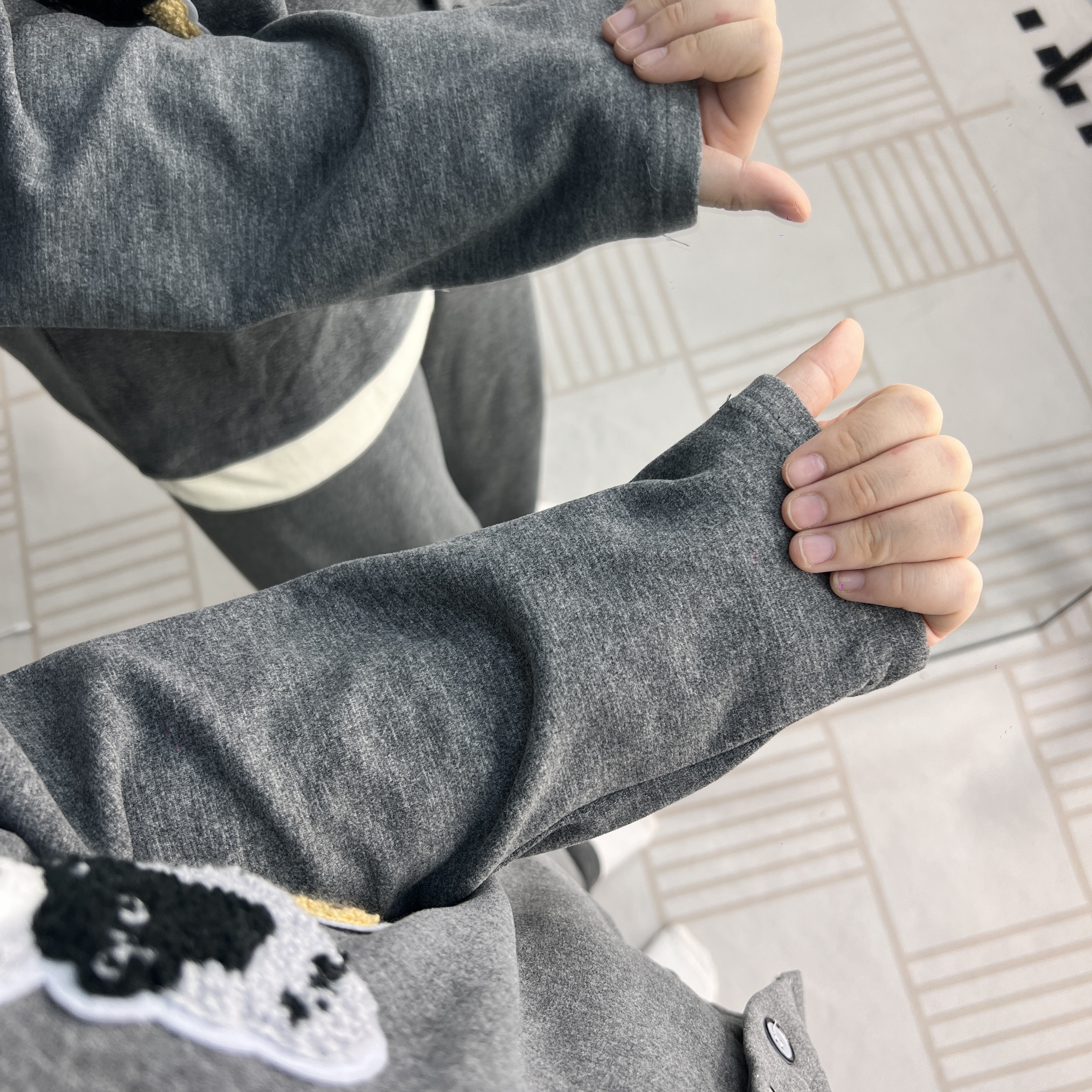 少女德绒睡衣冬天秋季纯色冬季圆领家居服套装宽松时尚韩版秋冬季