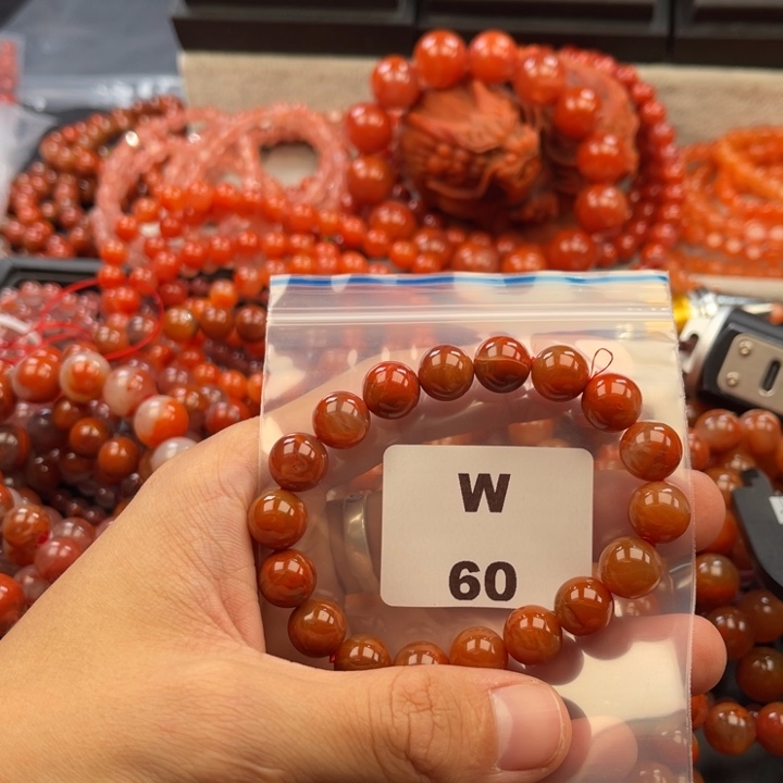 南红玛瑙未镶嵌多样性发货默认微瑕称重10mm