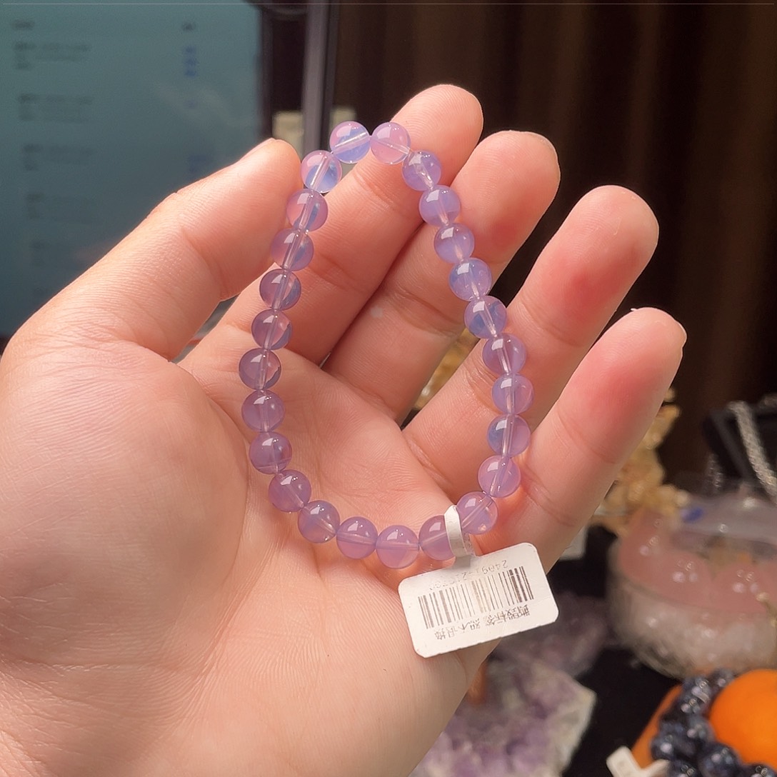 水晶手链未镶嵌紫玉晶7.5mm