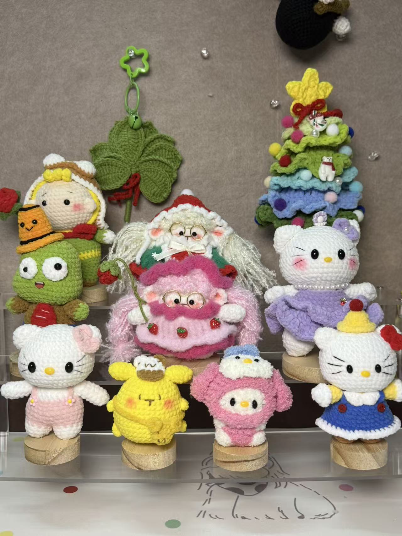 【直播间拍一拆一】手工钩织玩偶手机挂件可爱又适合当礼物