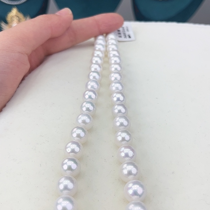 淡水珍珠颈饰银S925镶嵌卡10-11炫彩高品