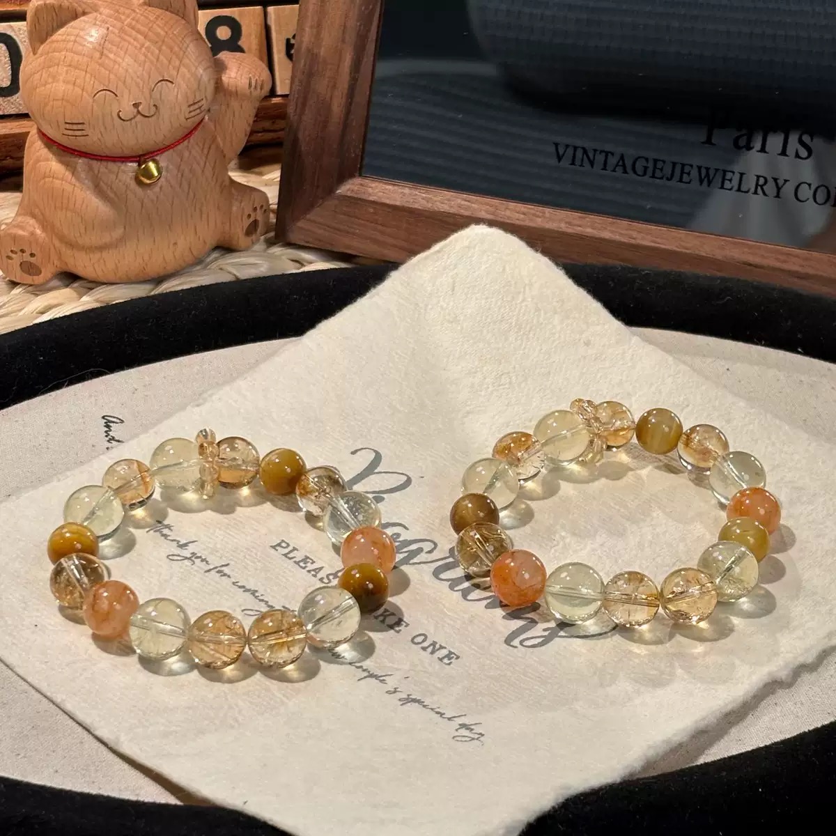 【梵麓】黄塔水晶多宝单圈手串设计款