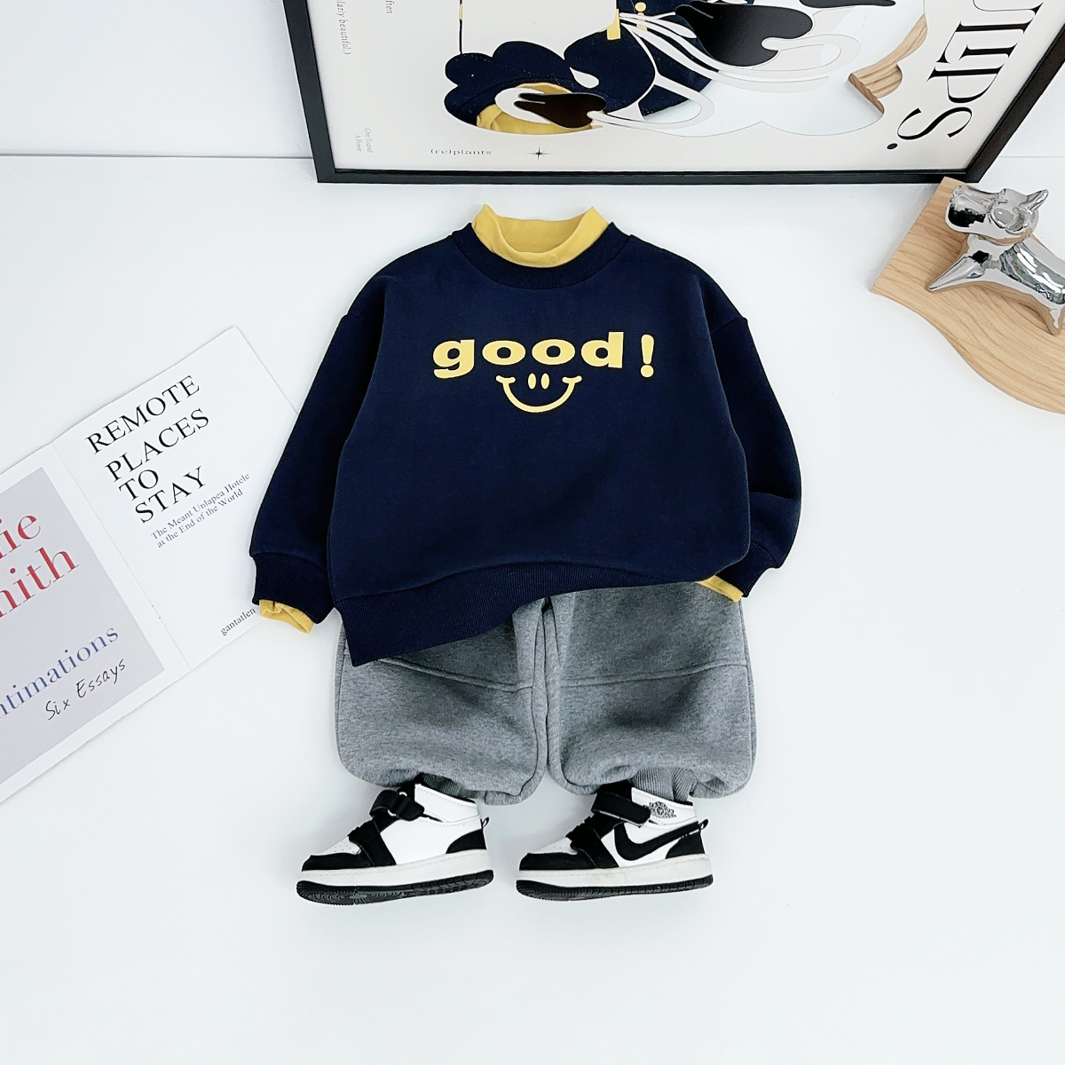 儿童卫衣加绒款长袖2025冬新款秋冬装男童 HZ25925 悠悠童话童装