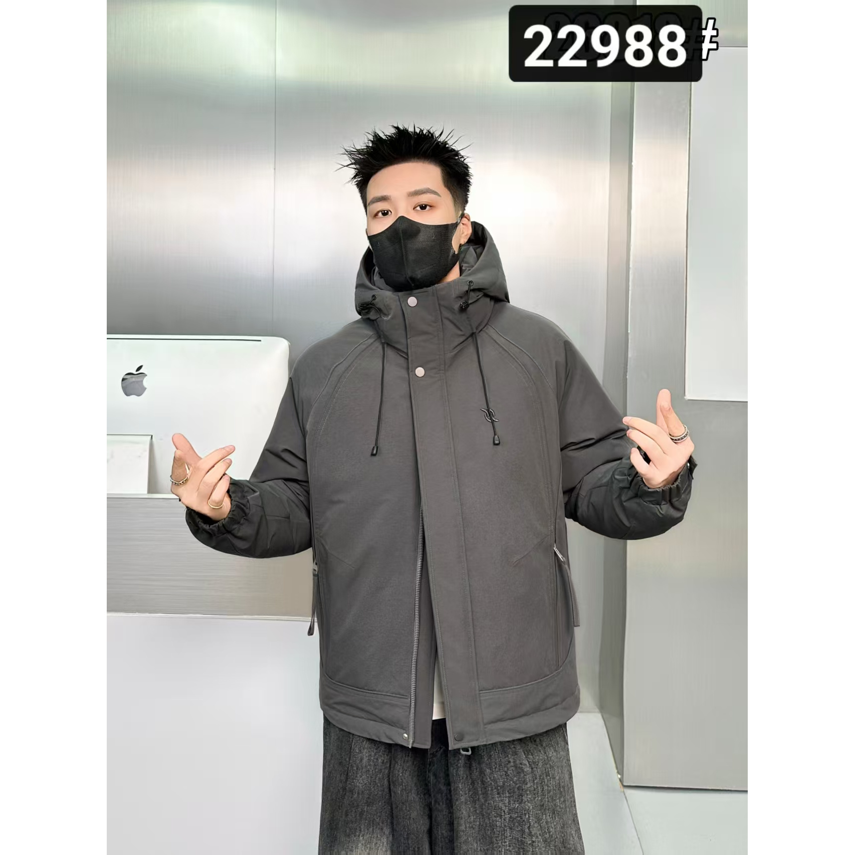 2025冬季潮流百搭立领加厚保暖防寒外套-22988