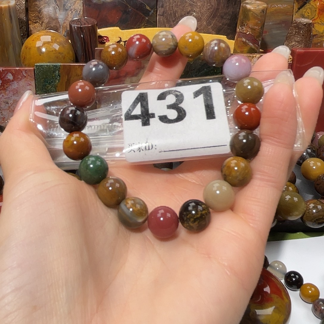 硅化玉未镶嵌天然北票硅化玉手串10.6