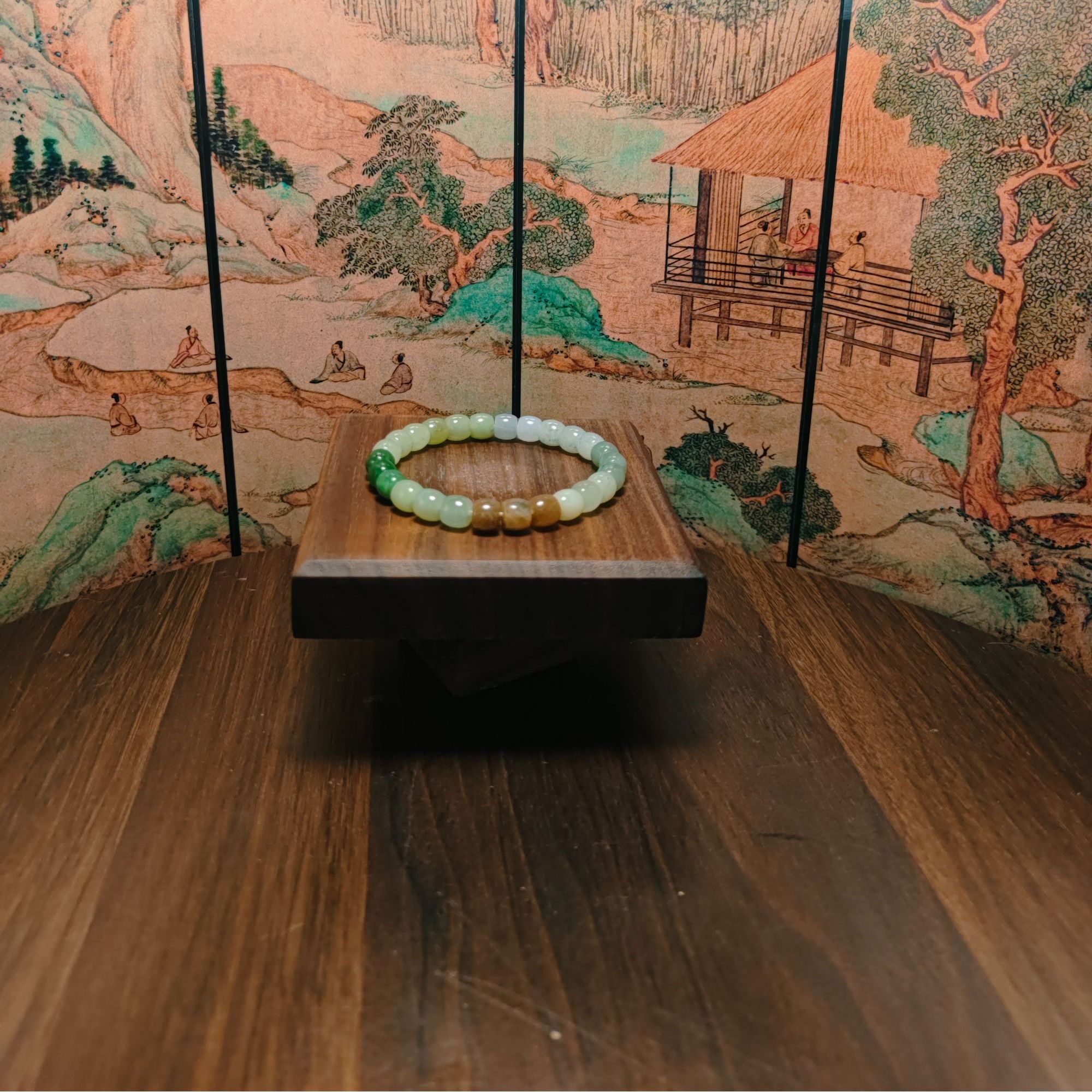 F和田玉多宝桶珠（卡8）手串1943