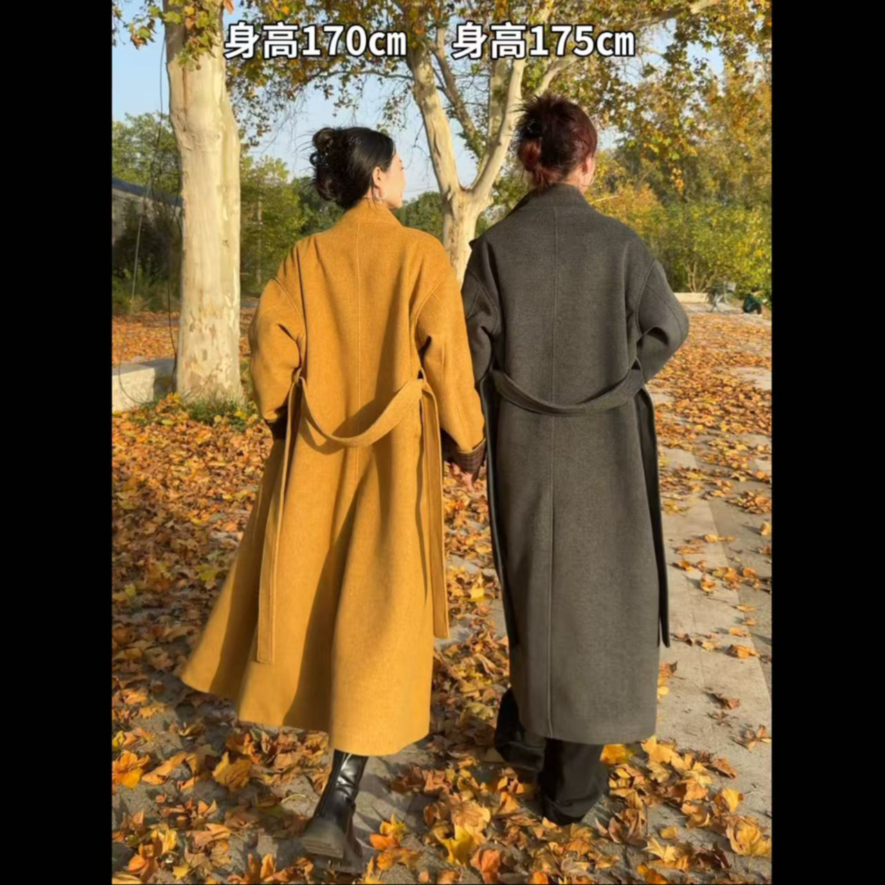 雅希定制~【暖冬叙事】加棉羊毛呢大衣立领过膝加长款大衣外套