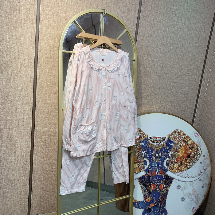 XX013孕妇粉色月子服套装XL100-140