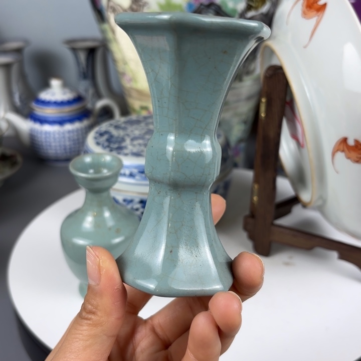 摆件汝窑瓶瓶瓶……