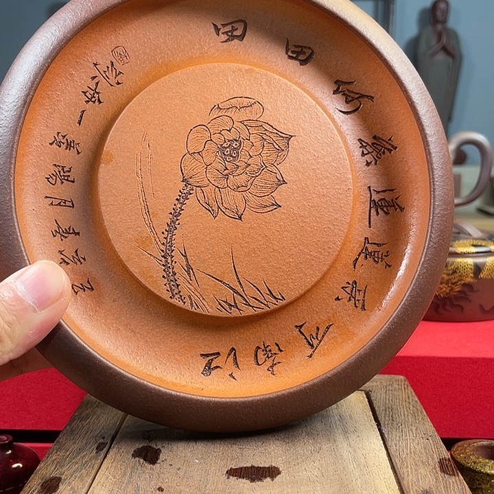 茶杯紫砂紫砂干泡壶承微瑕