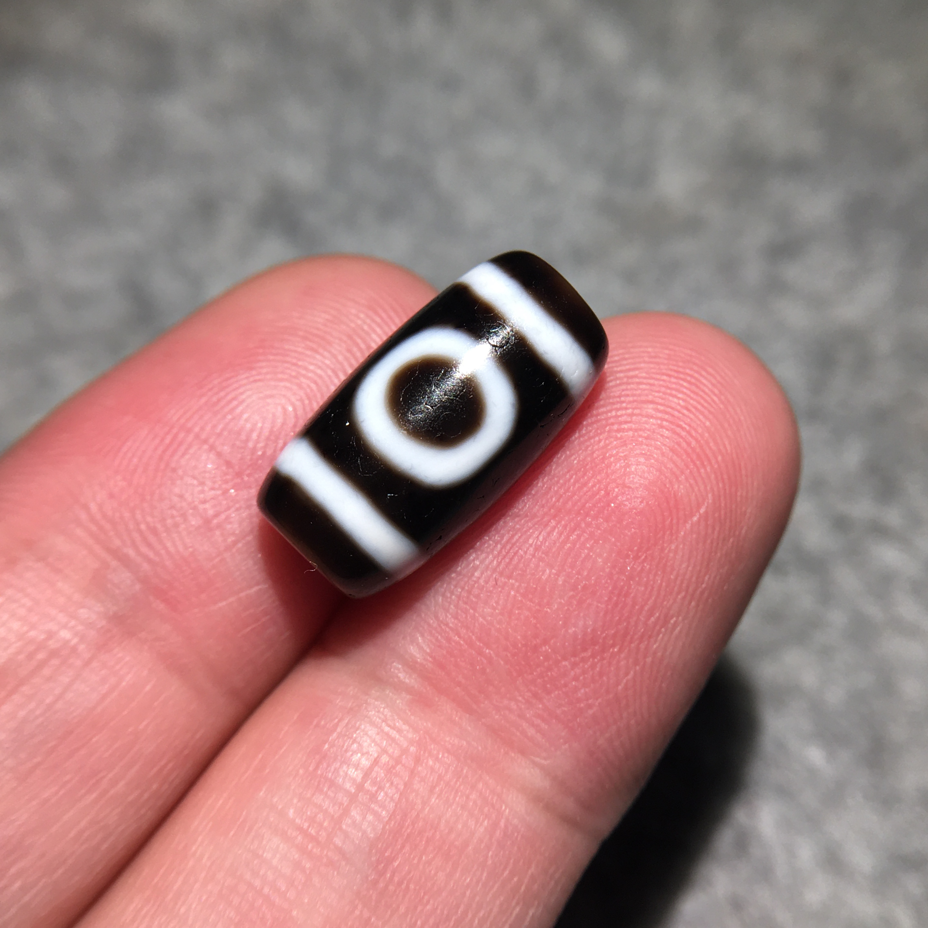 【吉珠甄选】建成精品黑白圆方玛瑙桶珠 腰珠 顶珠 配珠 藏式手工珠