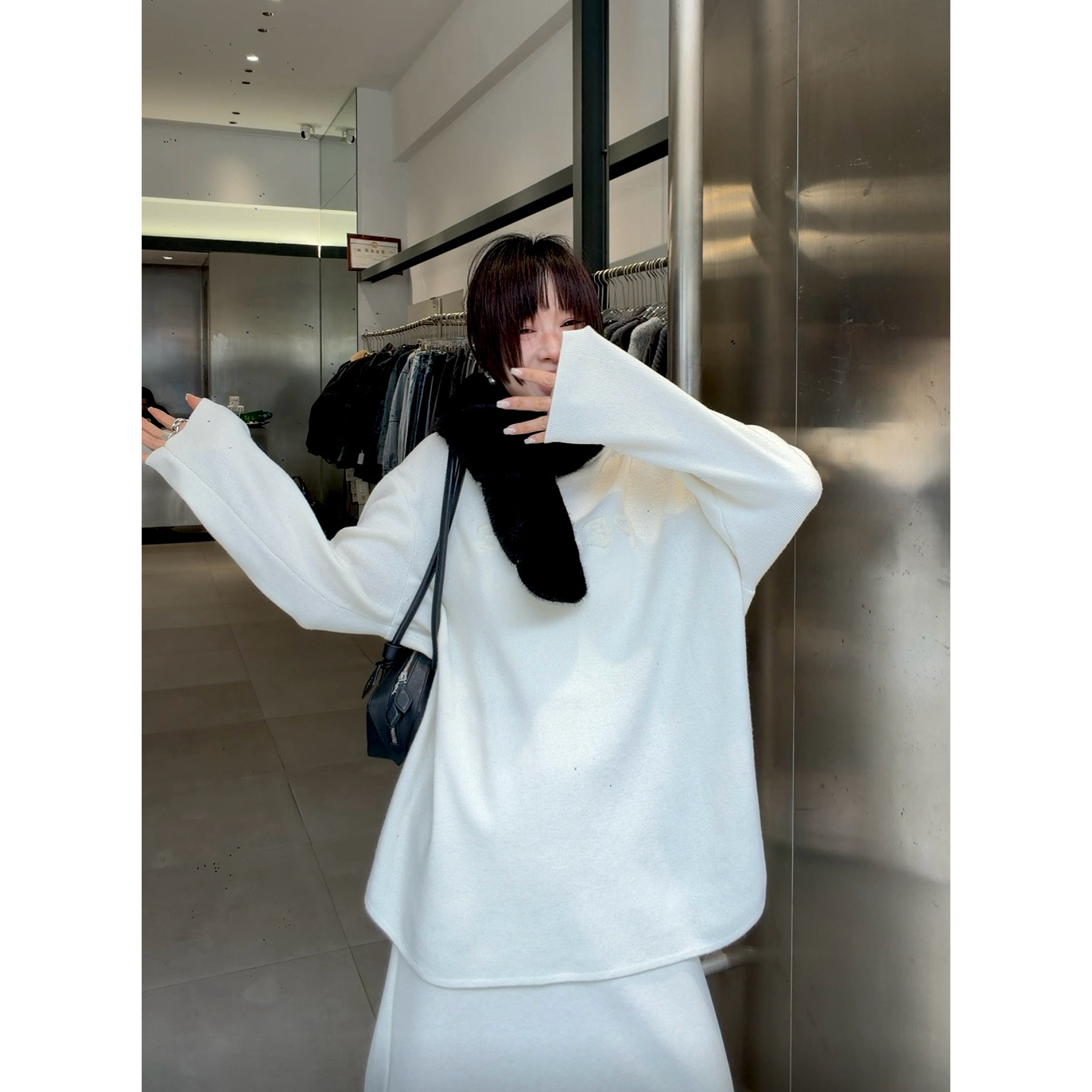 LIS&AZ-字母图案绵羊毛毛衣XY1213