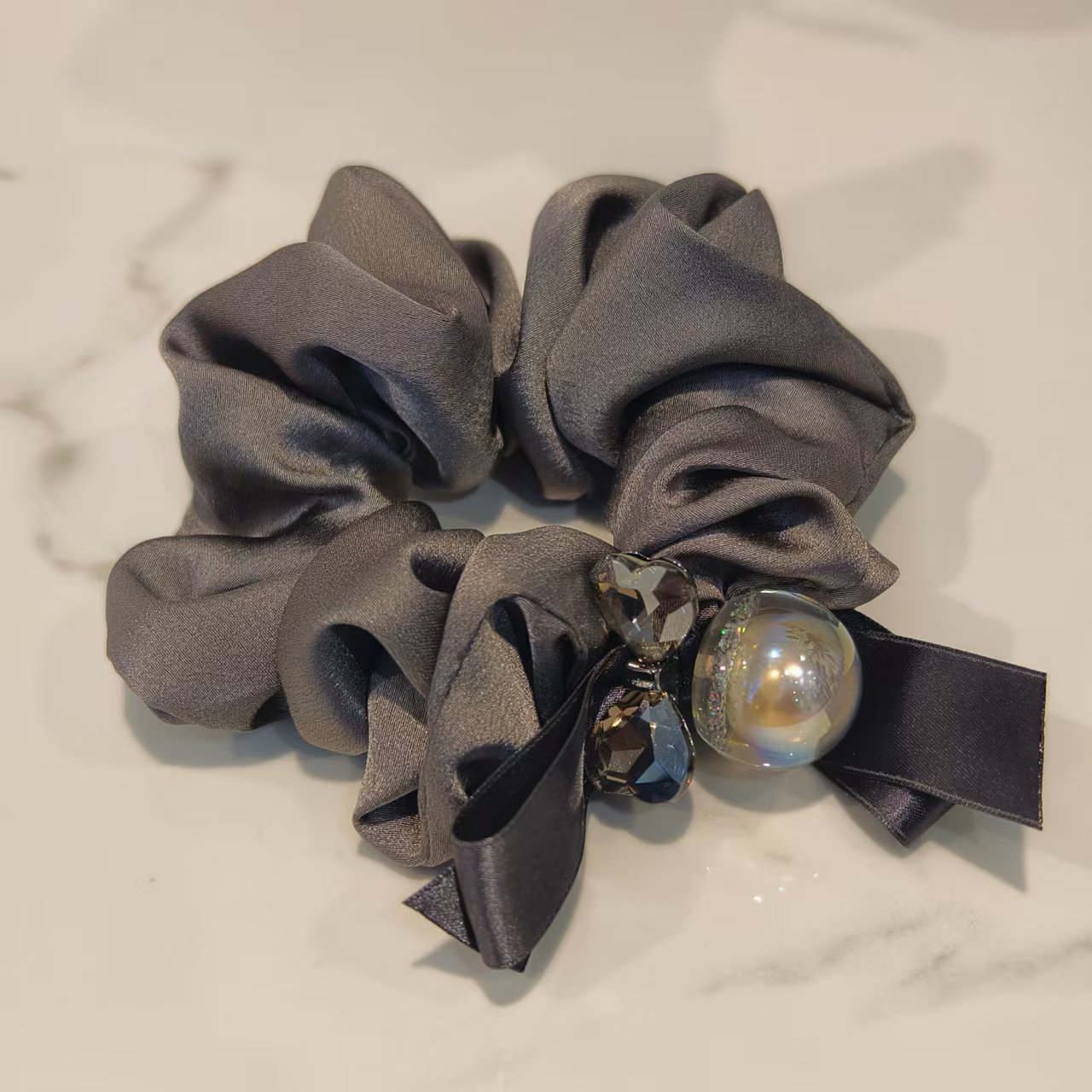 【休闲百搭】黑色单珠小蝴蝶结发圈