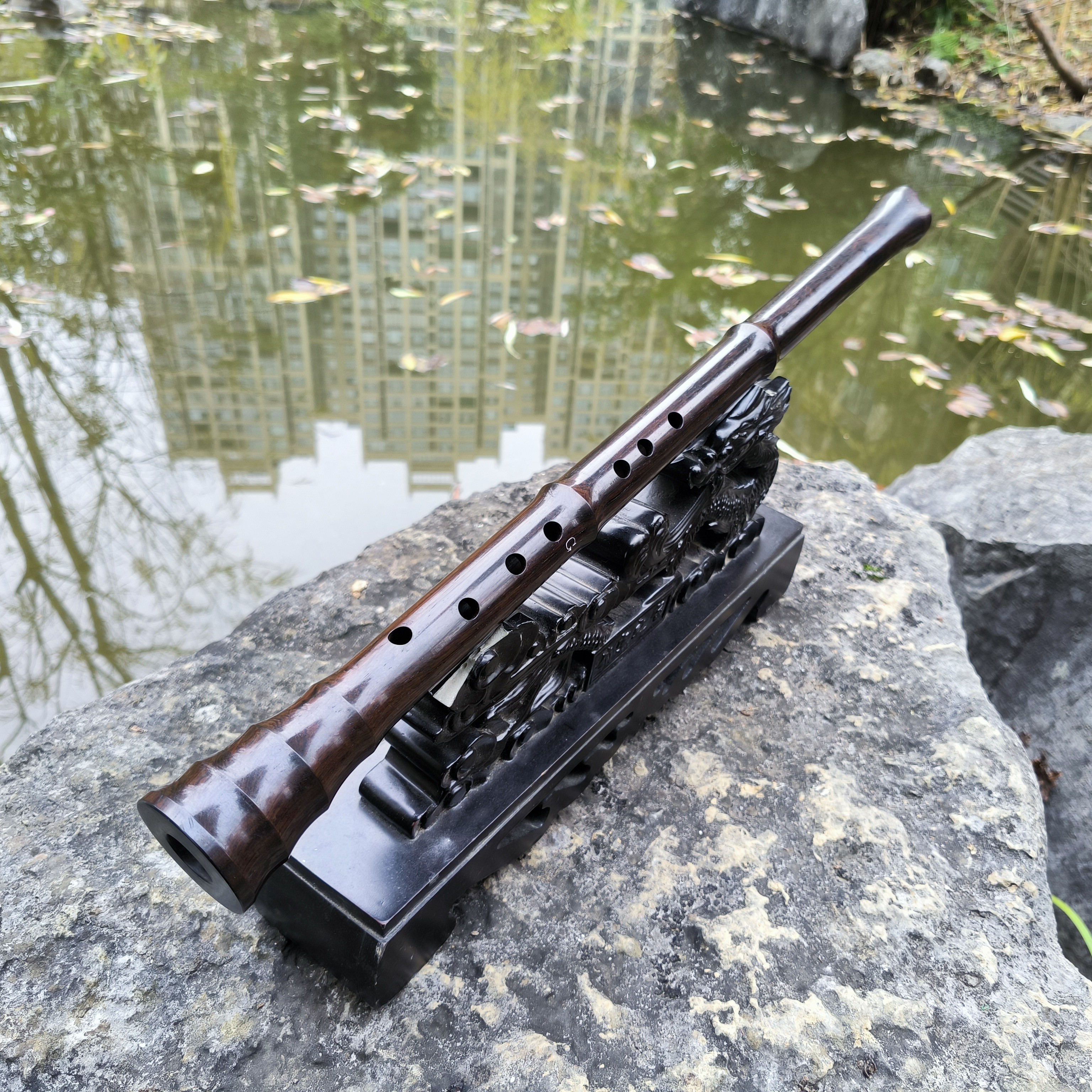 欧特海南箫紫光檀木南箫通口专业箫乐器8孔