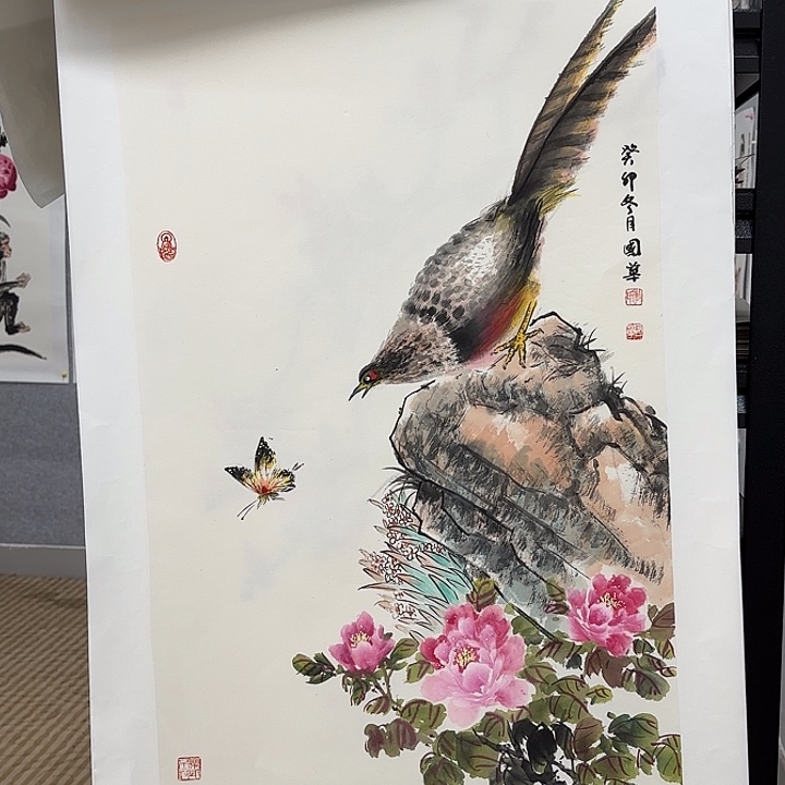 国画吉*花鸟的翅膀和翅膀都很