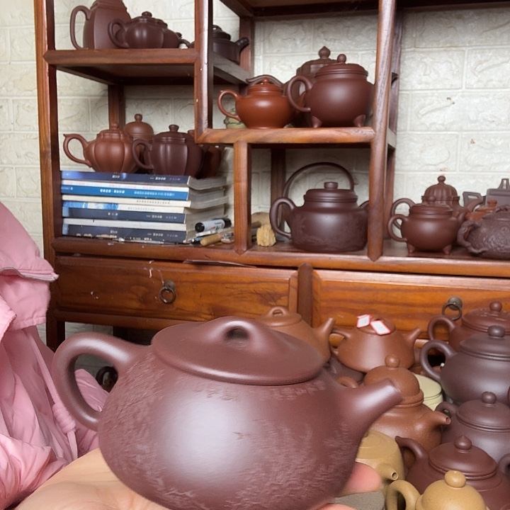 尘***尘茶壶紫砂石瓢380cc精工半手工