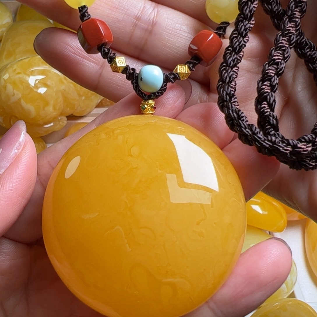 蜜蜡毛衣链未镶嵌无优化