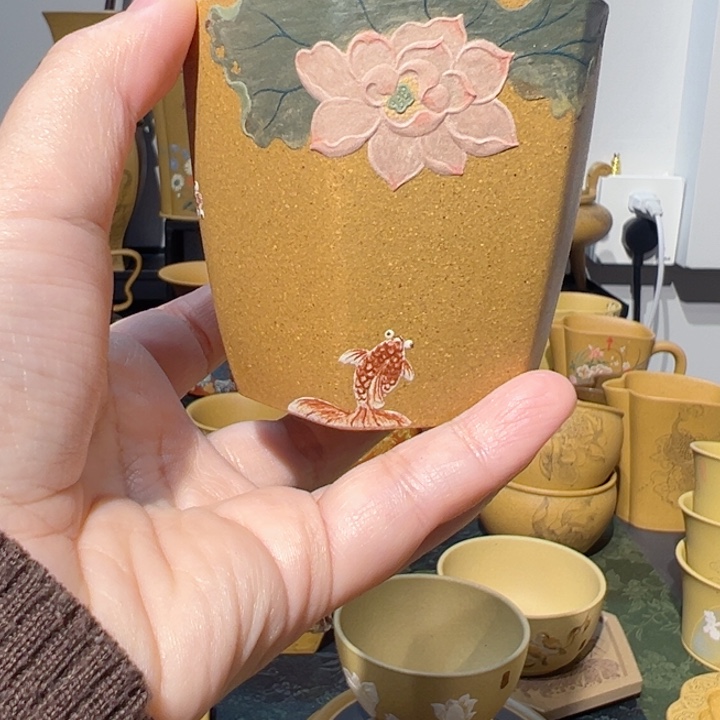 吉***x茶杯紫砂荷韵紫砂主人杯
