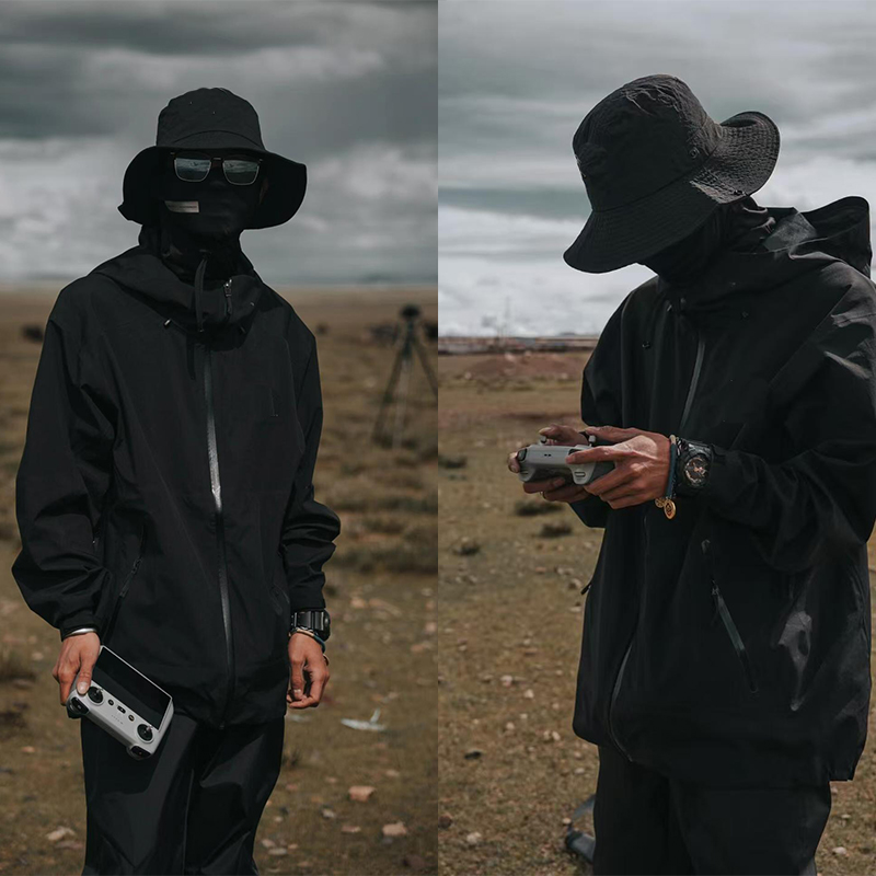 茑家LT户外硬壳三层压胶冲锋衣女2024款防风防水冲锋衣三合一