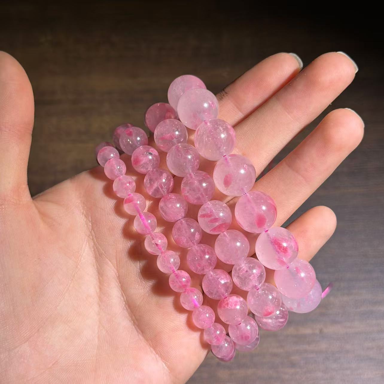 SJ0642 樱花雨圆珠手链 多样性发其一