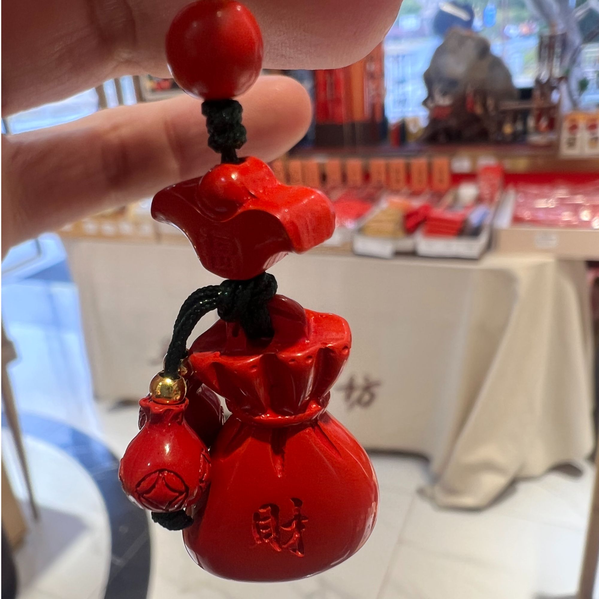 含辰砂工艺品普陀山朱砂钱袋子挂件