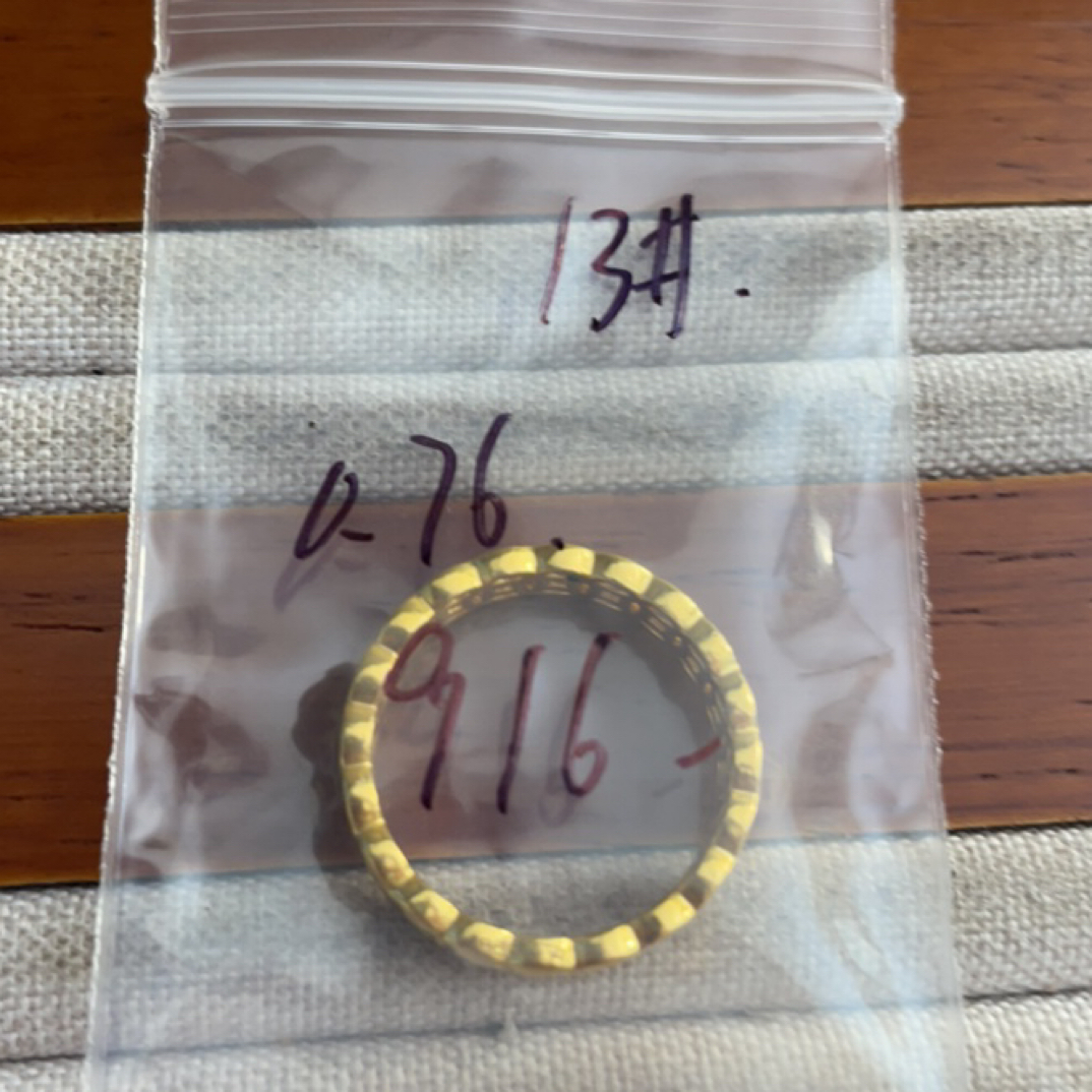 克重0.76 13号 钱多多戒指 足金999