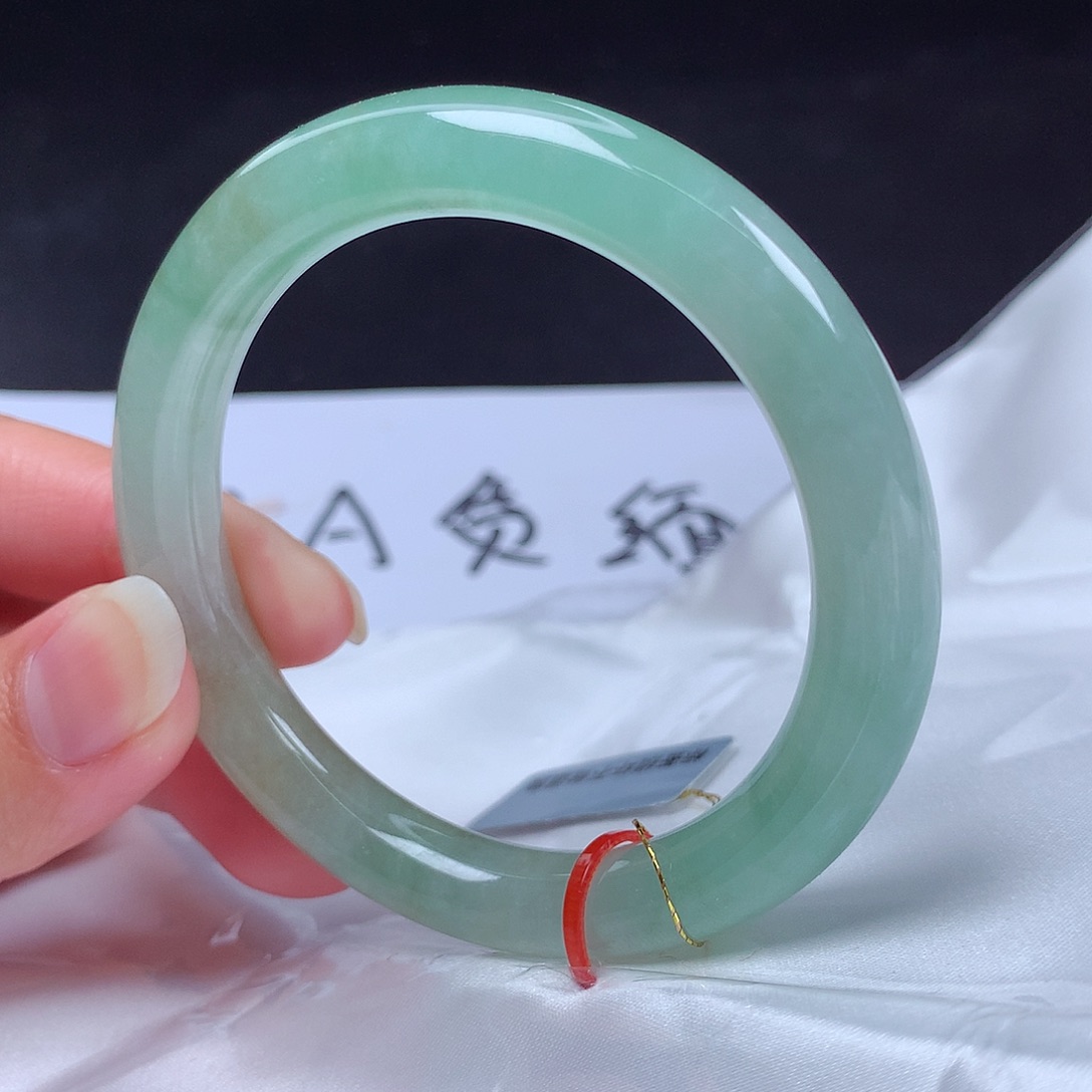 翡翠未镶嵌手镯54圆条m112158