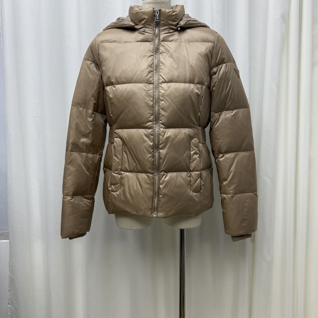 4166棉衣短款时尚休闲连帽宽松外套26（棕色无）