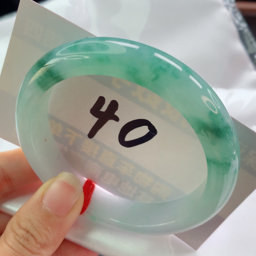 未镶嵌手镯翡翠飘花半山水