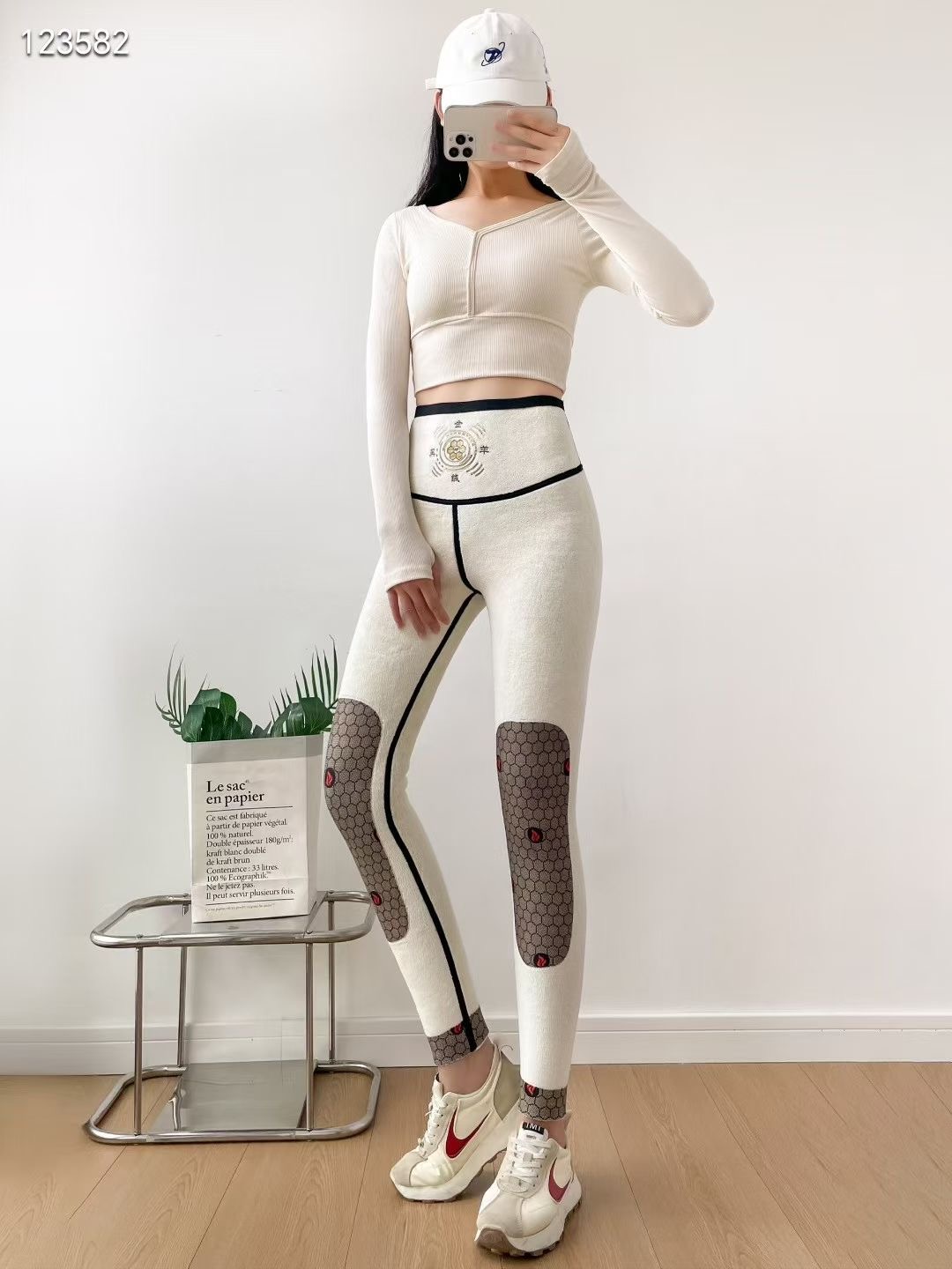 【黑金护膝9002】冬季加绒加厚速暖外穿鲨鱼裤