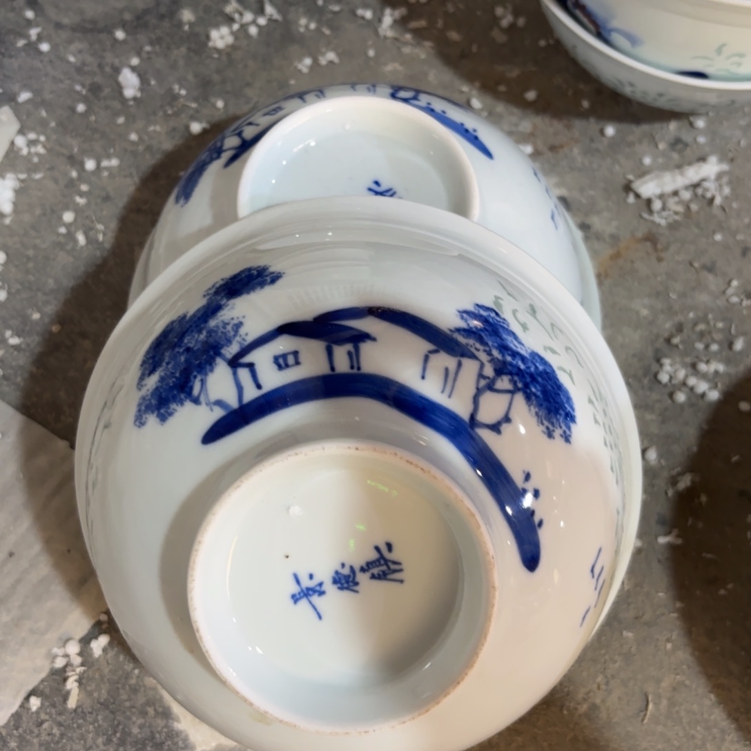 玉瓷景德镇陶瓷两只微瑕