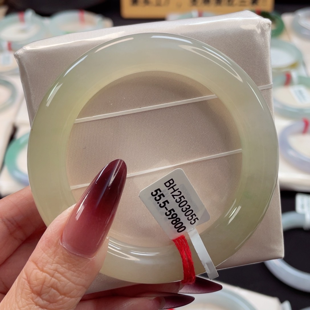 未镶嵌手镯翡翠雪*55.5冰糖黄分单