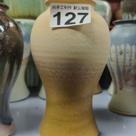 凤***翼景德镇手工高温陶瓷：内口7.5高20.5