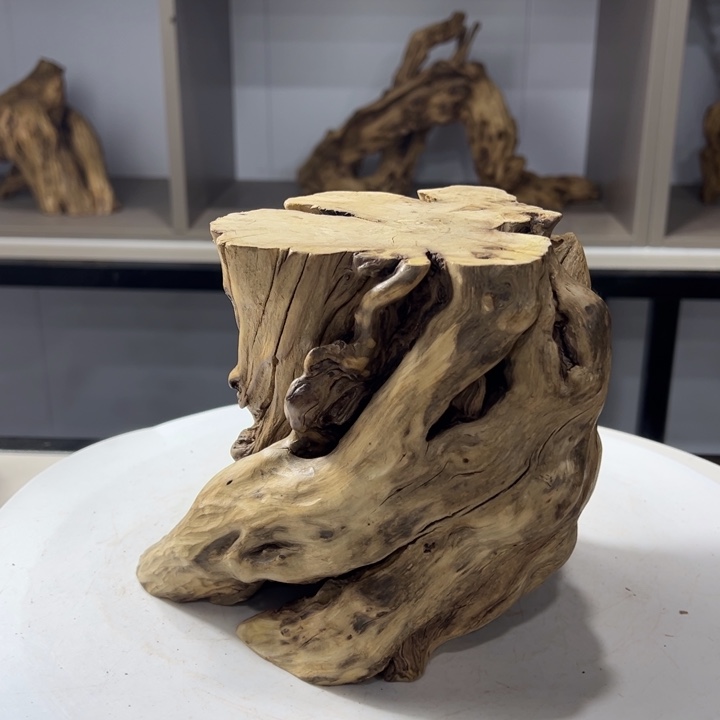 木石榴木榴疤底座摆件