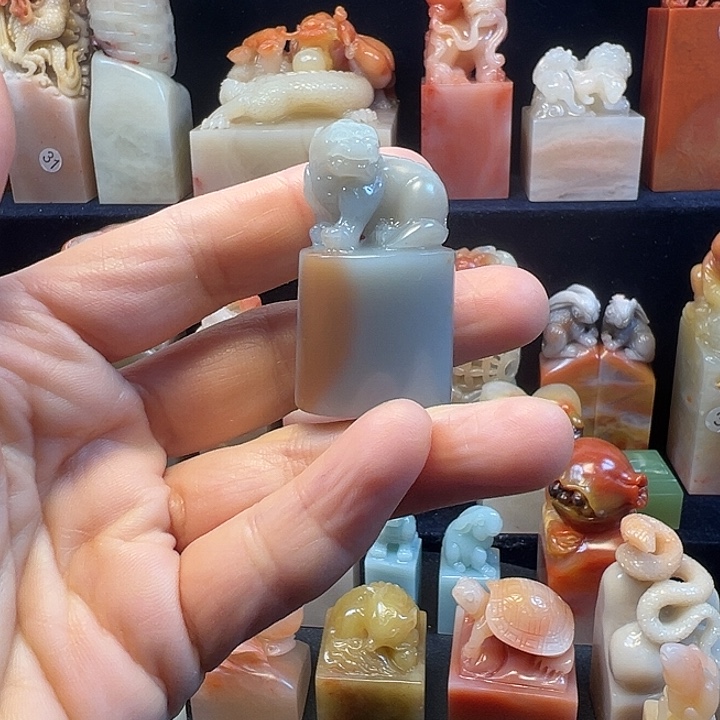 寿山石印石寿山石手工雕刻