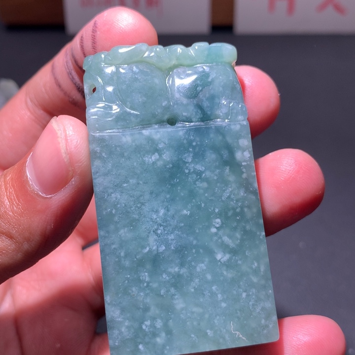 翡翠未镶嵌颈饰保真天然a货翡翠