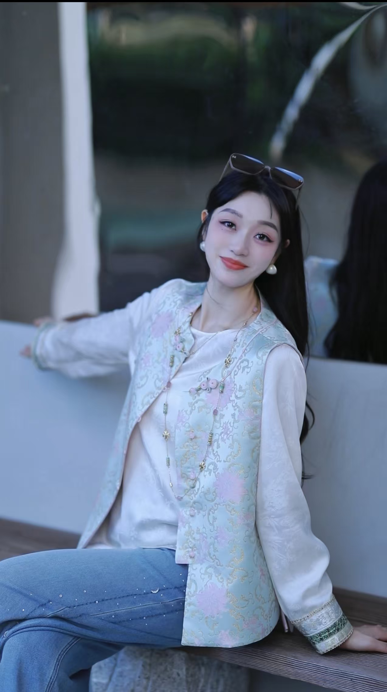 《牡丹缠枝莲》新中式手工盘扣新国潮唐装时尚百搭马夹女6200
