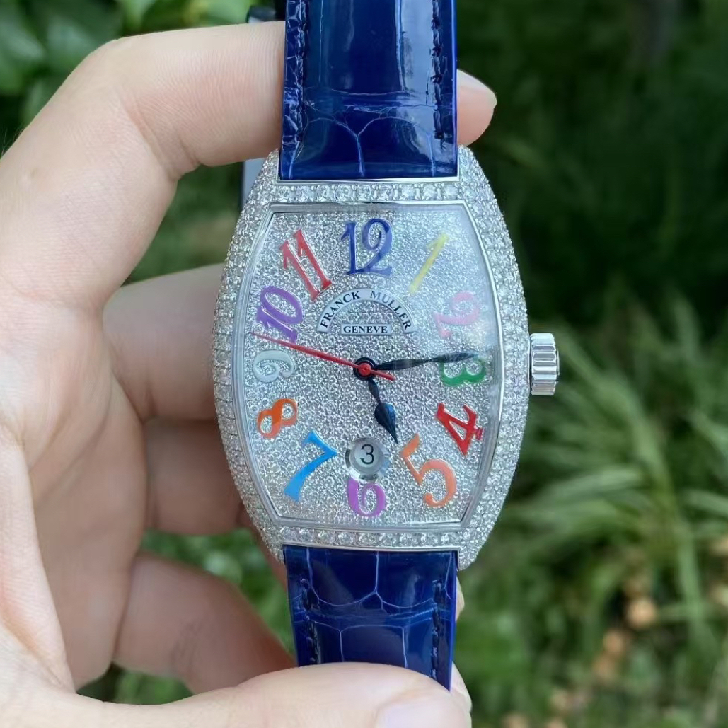 未使用 Franck Muller/法兰克穆勒 7880满钻36*50自动女表白金