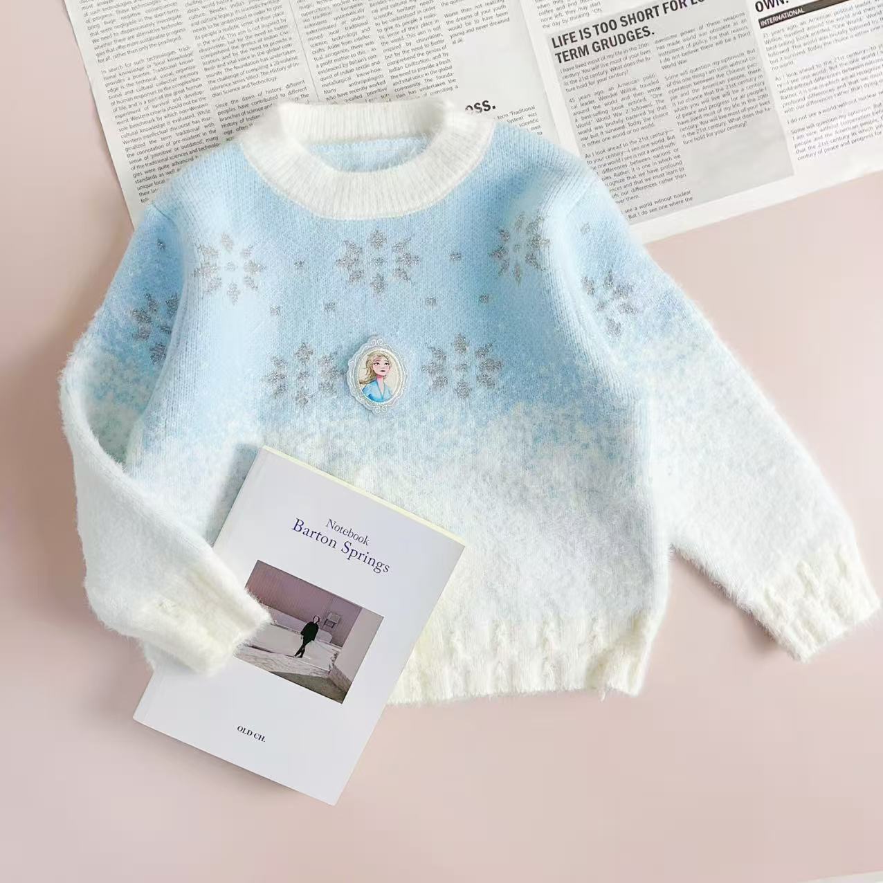 【艾莎公主】DL25007女童款新款冬季时尚洋气百搭毛衣女童款