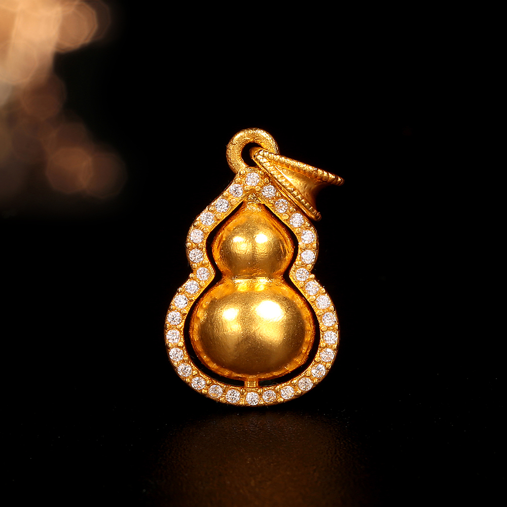 【佳佳专属】18k金小葫芦镂空滴流配件（不含链）