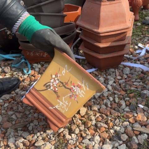 红陶紫砂花盆盆景盆栽瑕疵