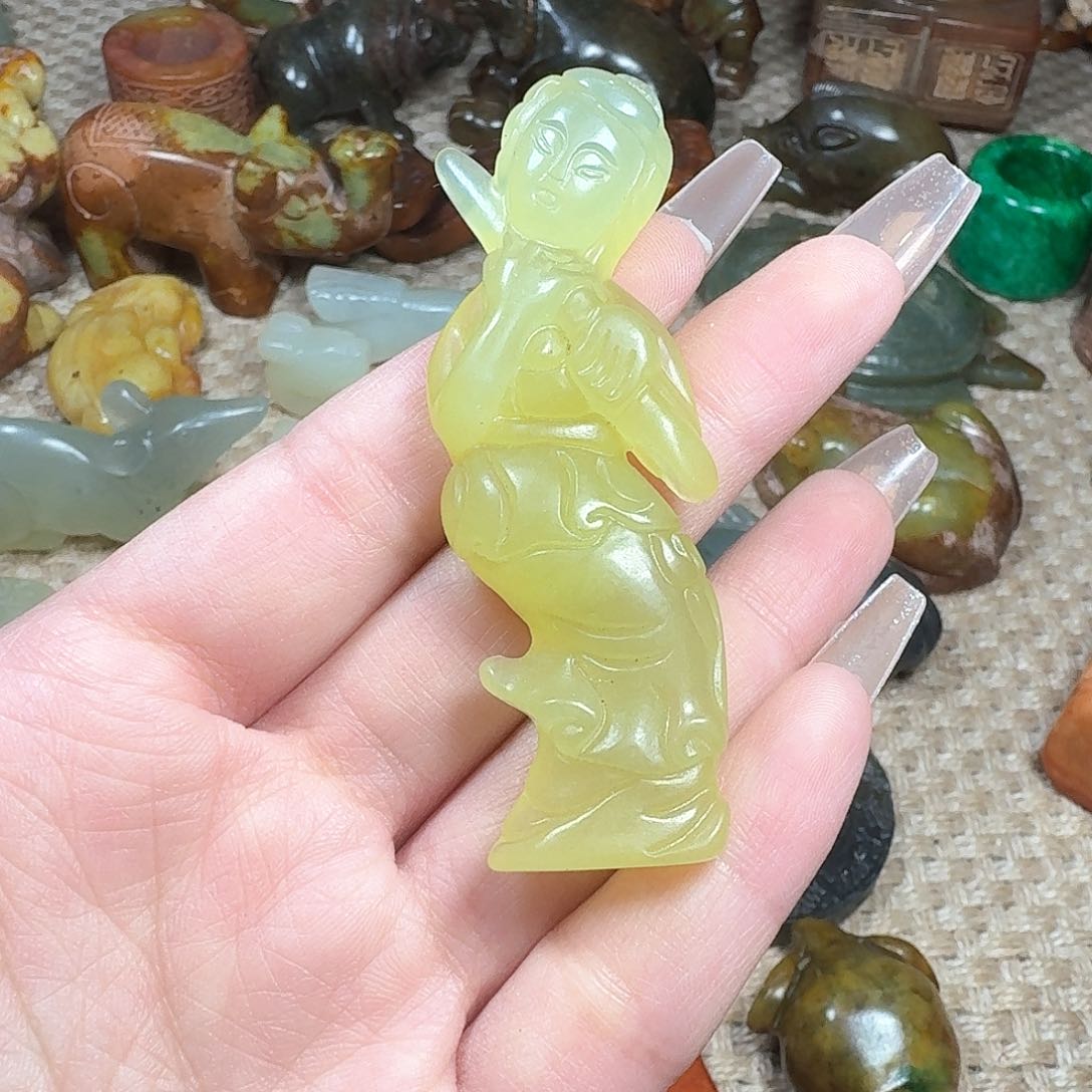 白玉菩提吊坠挂件