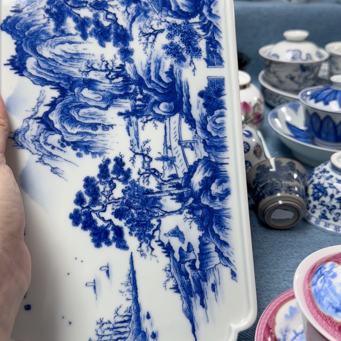 山水茶盘景德镇福利