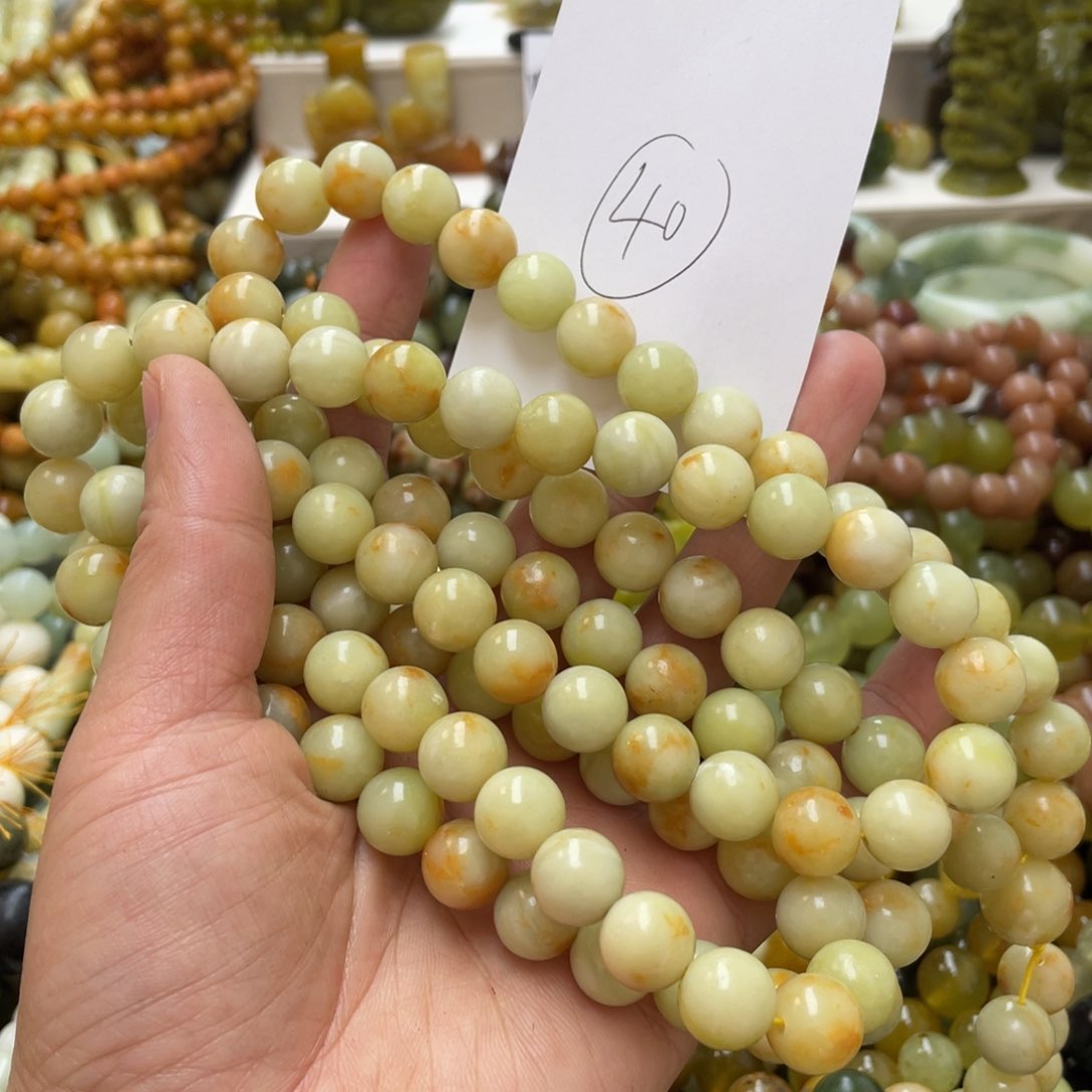 蛇纹石玉手链未镶嵌