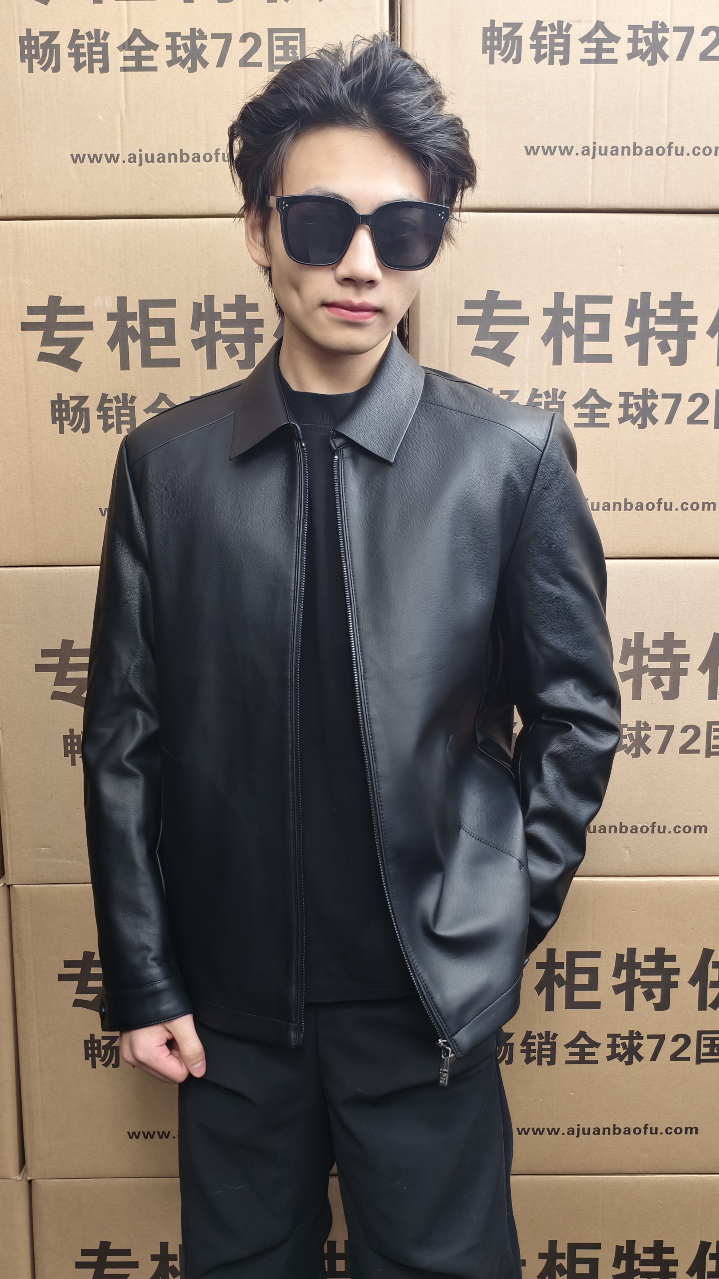 夹克西服男标准常规款1皮衣韩版休闲