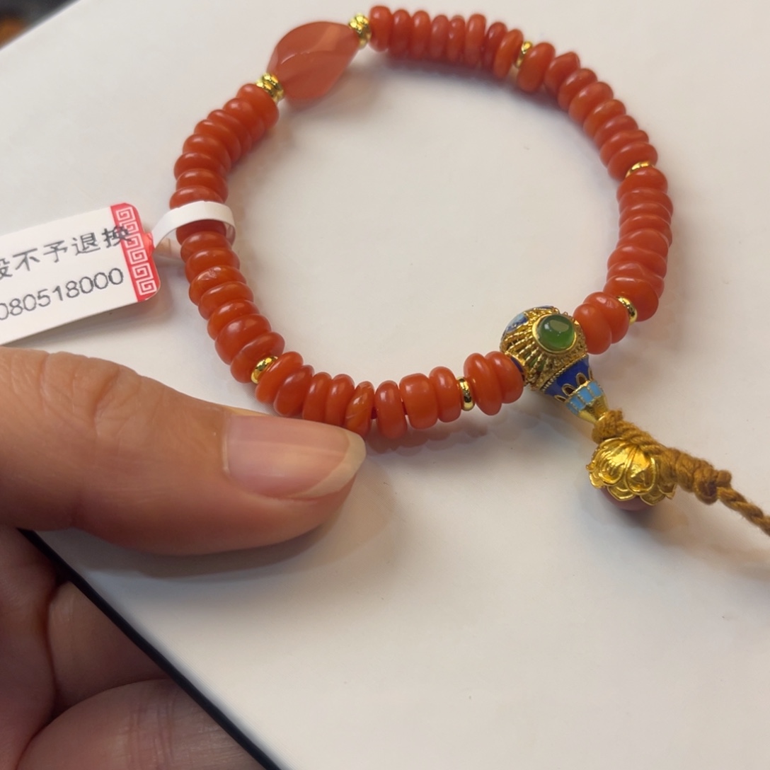 南红玛瑙手链未镶嵌手串